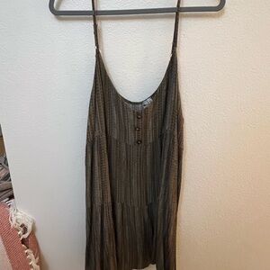 Dark Green Floral Dress